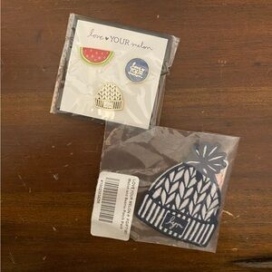 NWT Love Your Melon pins and patches set